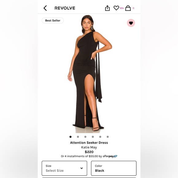 Katie May Gown from Revolve - dress sizes 4-6 or Medium. Black. - Picture 1 of 4